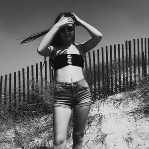 Smocked black bandeau bikini set Zaful